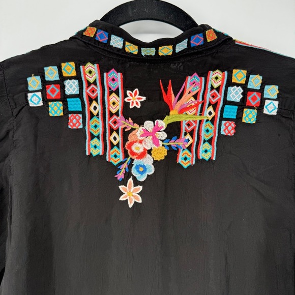 JOHNNY WAS TUNIC EMBROIDERED SHIRT DRESS BUTTON DOWN SMALL - Picture 10 of 10